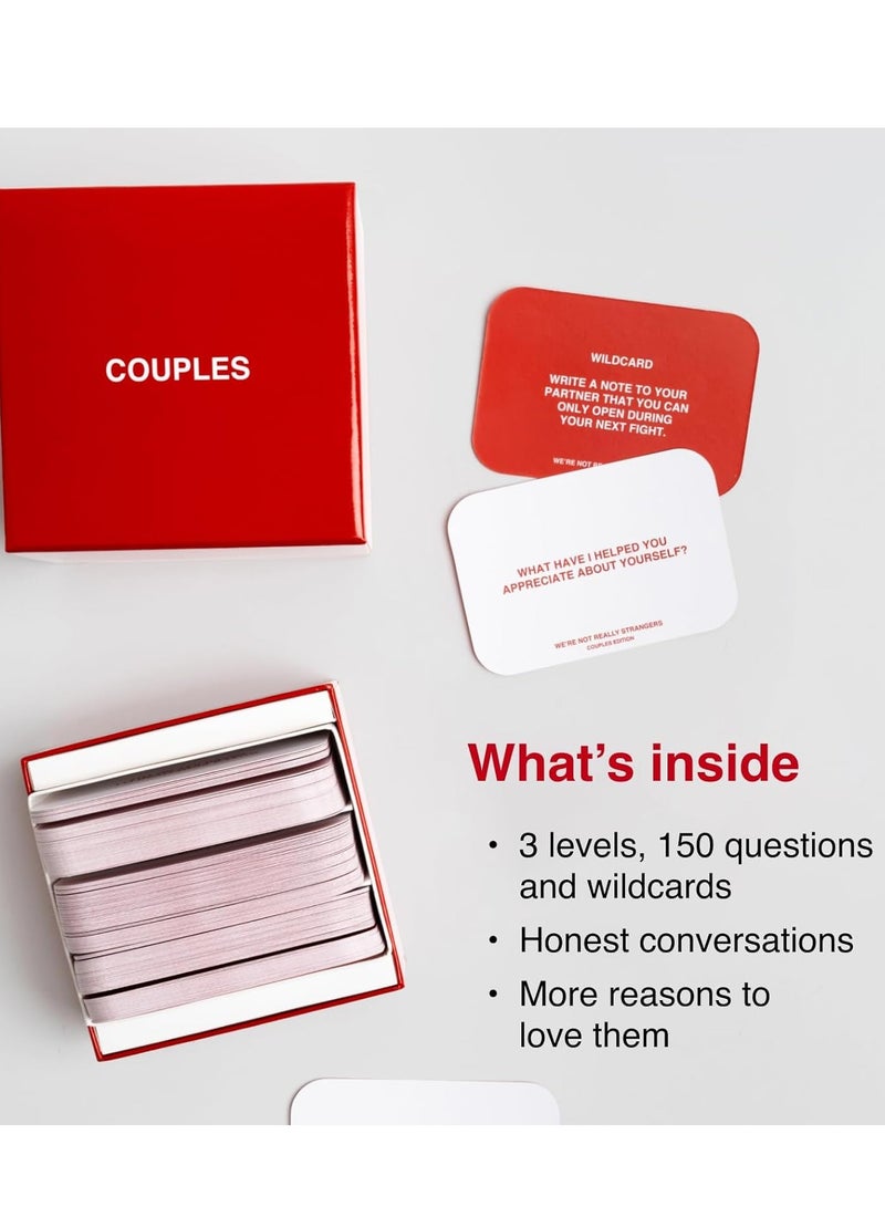 Bluejw WE'RE NOT REALLY STRANGERS Couples Edition Card Game 150 Conversation Cards for Couples 2 Player Game for Memorable Date and Game Nights Valentine's Gift for Adults and Teens 2 Players - Image 3